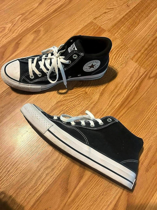 Converse Shoes - Converse Chuck Taylor All Star Street Mid Black & White Sneakers these are a men